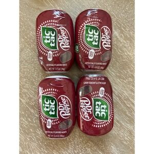 Tic Tac Dr Pepper Flavored‎ Mints 200 Count Large Packs Lot of 4 3.4oz Each